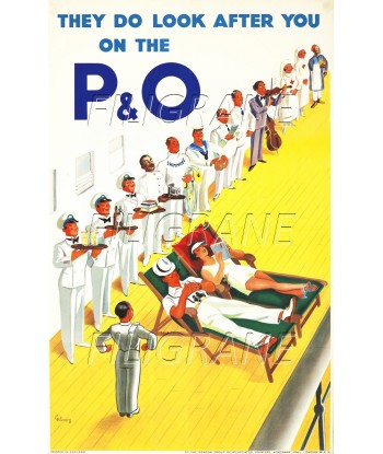 P & O PAQUEBOT Rgwf-POSTER/REPRODUCTION d1 AFFICHE VINTAGE Découvrez la collection