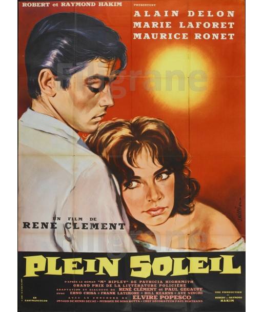 PLEIN SOLEIL FILM Rpjt-POSTER/REPRODUCTION d1 AFFICHE VINTAGE solde