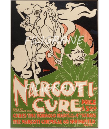 PUB P NARCOTI CURE Rgus-POSTER/REPRODUCTION d1 AFFICHE VINTAGE de l' environnement