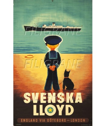 SVENSKA LLYOD PAQUEBOT Ruxu-POSTER/REPRODUCTION d1 AFFICHE VINTAGE la colonne vertébrale