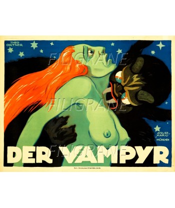 DER VAMPYR FILM Ryia-POSTER/REPRODUCTION d1 AFFICHE VINTAGE les muscles