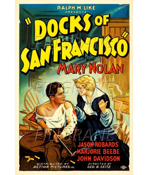 DOCKS of SAN FRANCISCO FILM Rkgn-POSTER/REPRODUCTION d1 AFFICHE VINTAGE l'achat 