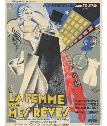 LA FEMME de mes RêVES FILM Rtzm-POSTER/REPRODUCTION d1 AFFICHE VINTAGE la colonne vertébrale