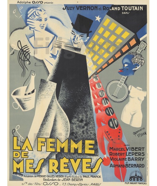 LA FEMME de mes RêVES FILM Rtzm-POSTER/REPRODUCTION d1 AFFICHE VINTAGE la colonne vertébrale