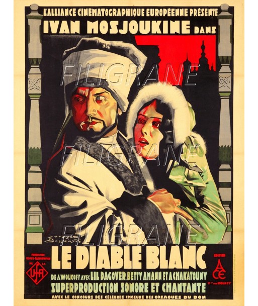 LE DIABLE BLANC FILM Rqaa-POSTER/REPRODUCTION d1 AFFICHE VINTAGE plus qu'un jeu 