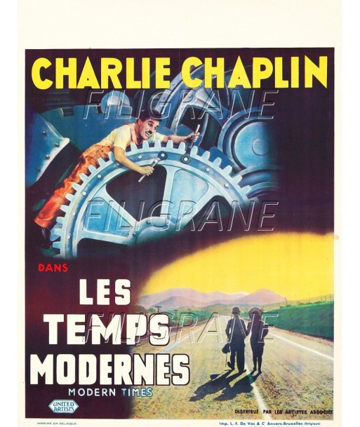 LES TEMPS MODERNES FILM Ruci-POSTER/REPRODUCTION d1 AFFICHE VINTAGE Livraison rapide