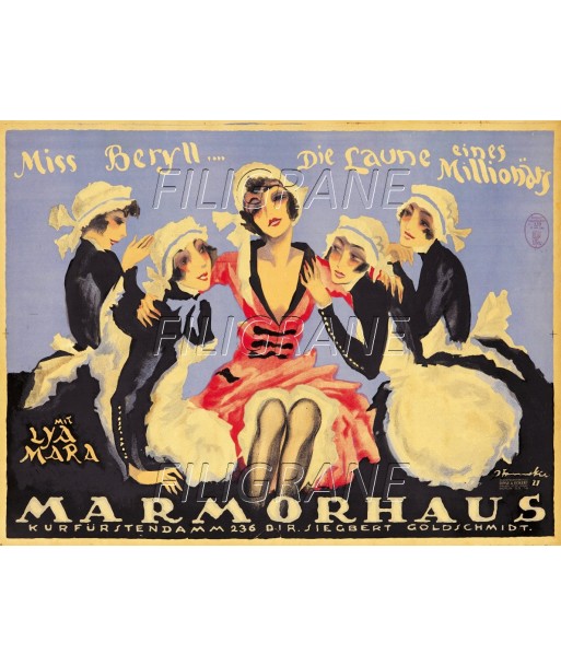 MARMORHAUS FILM Rmmw-POSTER/REPRODUCTION d1 AFFICHE VINTAGE pas cheres