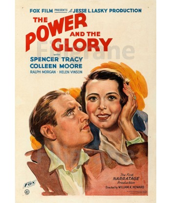 POWER and the GLORY FILM Rijl-POSTER/REPRODUCTION d1 AFFICHE VINTAGE Paris Déstockage Promo