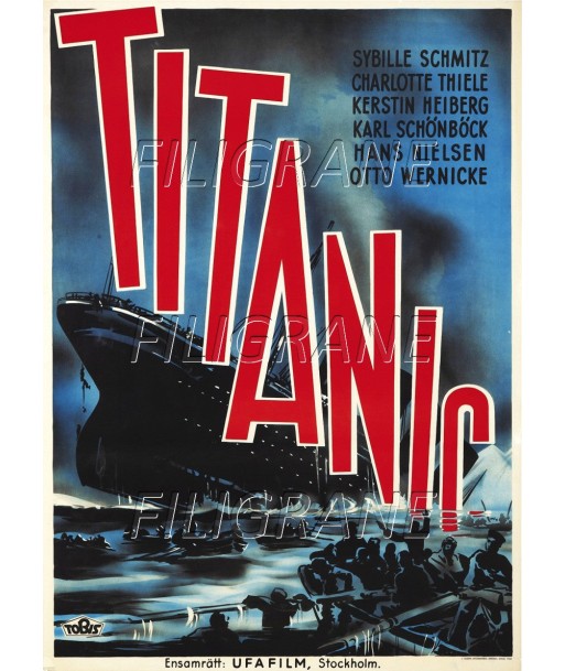 TITANIC FILM Rdpt-POSTER/REPRODUCTION d1 AFFICHE VINTAGE Les magasins à Paris et en Île-de-France