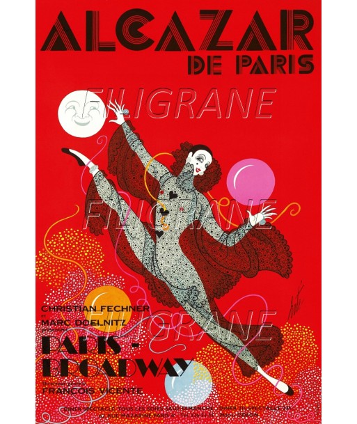 ALCAZAR PARIS CABARET Rgbq-POSTER/REPRODUCTION d1 AFFICHE VINTAGE commande en ligne