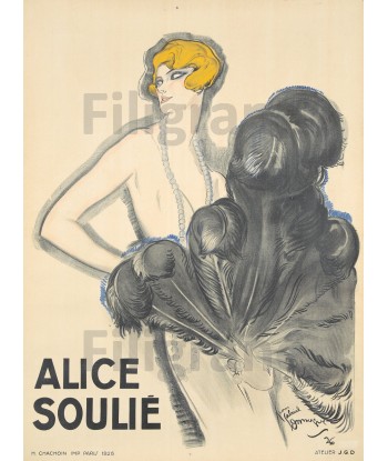 Alice SOULIé CABARET Rfne-POSTER/REPRODUCTION d1 AFFICHE VINTAGE de l' environnement