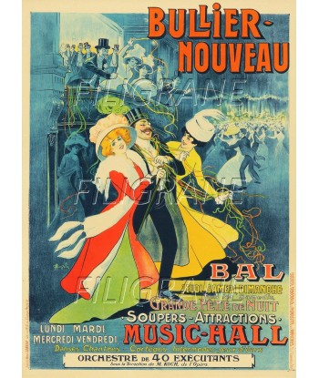 BULLIER NOUVEAU CABARET Rqjt-POSTER/REPRODUCTION d1 AFFICHE VINTAGE Amélioration de cerveau avec