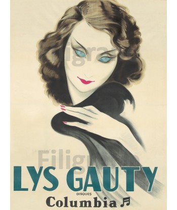 CHANTEUSE LYS GAUTY Rf91-POSTER/REPRODUCTION d1 AFFICHE VINTAGE basket pas cher