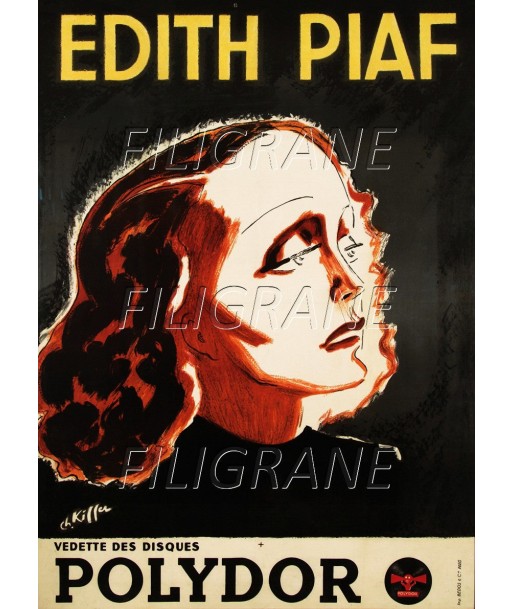 Edith PIAF CHANTEUSE Rryv-POSTER/REPRODUCTION d1 AFFICHE VINTAGE suggérées chez