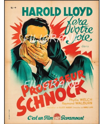 PROFESSEUR SCHNOCK FILM Rjnv-POSTER/REPRODUCTION d1 AFFICHE VINTAGE de France