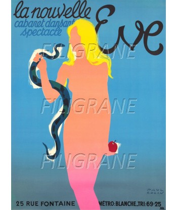 LA NOUVELLE EVE CABARET Rnmg-POSTER/REPRODUCTION d1 AFFICHE VINTAGE rembourrage situé sous