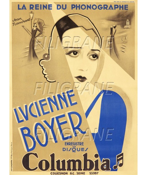 Lucienne BOYER CHANTEUSE Rxjk-POSTER/REPRODUCTION d1 AFFICHE VINTAGE Economisez 