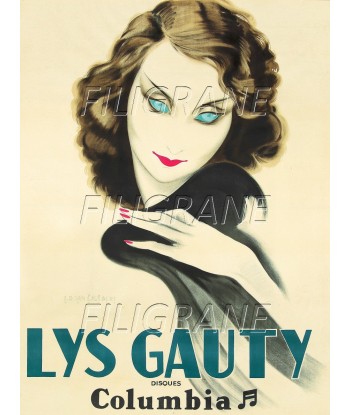 LYS GAUTY CHANTEUSE Rljk-POSTER/REPRODUCTION d1 AFFICHE VINTAGE en stock