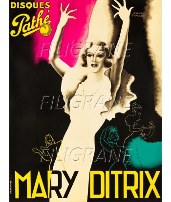 Mary DITRIX CHANTEUSE Riqk-POSTER/REPRODUCTION d1 AFFICHE VINTAGE pour bénéficier 