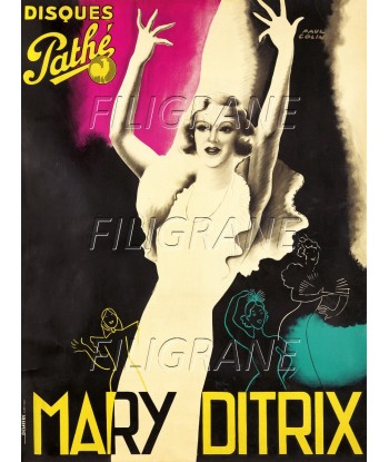 Mary DITRIX CHANTEUSE Rrqc-POSTER/REPRODUCTION d1 AFFICHE VINTAGE pas chere