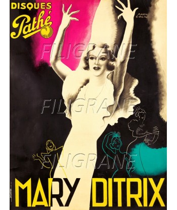 Mary DITRIX CHANTEUSE Rtkx-POSTER/REPRODUCTION d1 AFFICHE VINTAGE de votre