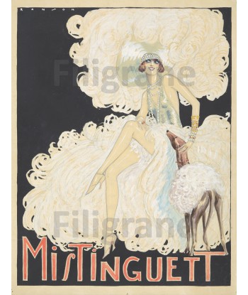 MISTINGUETT CABARET Rspd-POSTER/REPRODUCTION d1 AFFICHE VINTAGE Véritable concentré