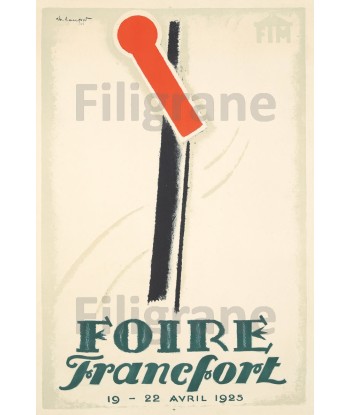 PUBLICITé: 1925 FOIRE de FRANCFORT:POSTER/REPRODUCTION d1AFFICHE VINTAGE 2 - 3 jours ouvrés.