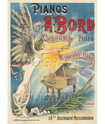 PUB A. BORD PIANOS Rpgu-POSTER/REPRODUCTION d1 AFFICHE VINTAGE s'inspire de l'anatomie humaine