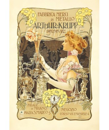 PUB A. KRUPP FABBRICA METALLO Rhsp-POSTER/REPRODUCTION d1 AFFICHE VINTAGE outlet