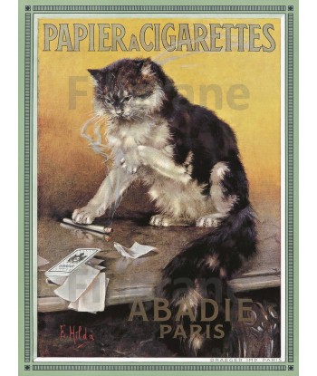 PUB ABADIE PAPIER CIGARETTES Rqjq-POSTER/REPRODUCTION d1 AFFICHE VINTAGE pas chere