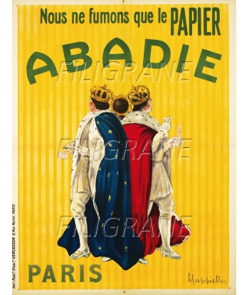 PUB ABADIE PAPIER CIGARETTES Rsza-POSTER/REPRODUCTION d1 AFFICHE VINTAGE l'évolution des habitudes 