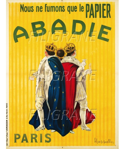 PUB ABADIE PAPIER CIGARETTES Rsza-POSTER/REPRODUCTION d1 AFFICHE VINTAGE l'évolution des habitudes 