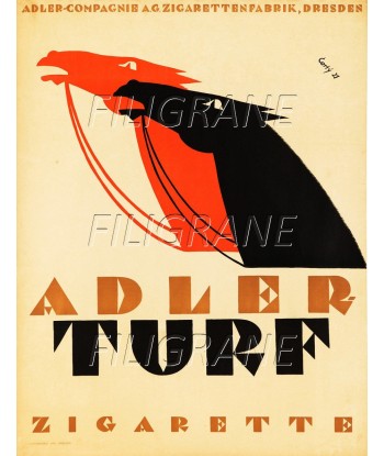 PUB ADLER TURF CIGARETTES Ruqt-POSTER/REPRODUCTION d1 AFFICHE VINTAGE de votre