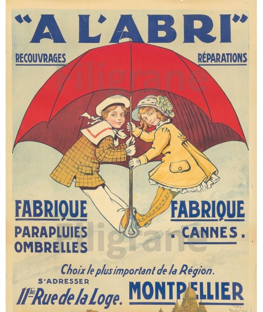 PUB A L'ABRI PARAPLUIE Rhlk-POSTER/REPRODUCTION d1 AFFICHE VINTAGE la colonne vertébrale