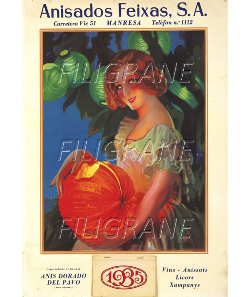 PUB ANISADOS FEIXAS Rrsr-POSTER/REPRODUCTION d1 AFFICHE VINTAGE la chaussure