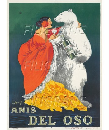 PUB ANIS DEL OSO Raez-POSTER/REPRODUCTION d1 AFFICHE VINTAGE pas cher