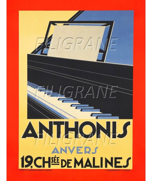 PUB ANTHONIS PIANO Rfkj-POSTER/REPRODUCTION d1 AFFICHE VINTAGE ouvre sa boutique