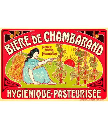 PUB BièRE de CHAMBARAN Raxj-POSTER/REPRODUCTION d1 AFFICHE VINTAGE de pas cher