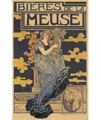 PUB BièRE de la MEUSE Rf56-POSTER/REPRODUCTION d1 AFFICHE VINTAGE la livraison gratuite