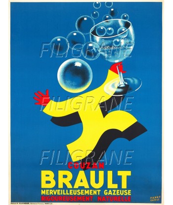 PUB BRAULT EAU COUZAN Ryzk-POSTER/REPRODUCTION d1 AFFICHE VINTAGE Voir les baskets