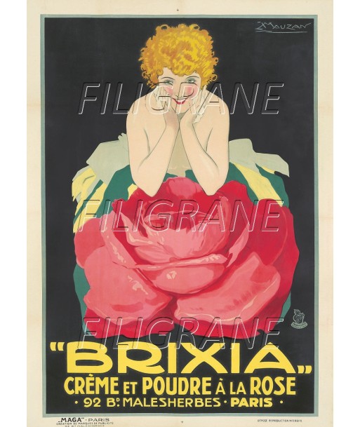 PUB BRIXIA POUDRE BEAUTé Raih-POSTER/REPRODUCTION d1 AFFICHE VINTAGE Toutes les collections ici