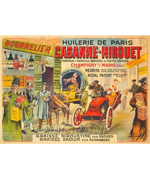 PUB CABANNE-NIROUET HUILE PARIS Rxuz-POSTER/REPRODUCTION d1 AFFICHE VINTAGE votre