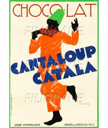 PUB CANTALOUP CATALA CHOCOLAT Rqhy-POSTER/REPRODUCTION d1 AFFICHE VINTAGE l'évolution des habitudes 