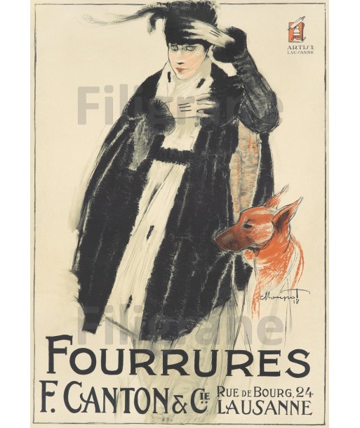 PUB CANTON FOURRURES Rdbn-POSTER/REPRODUCTION d1 AFFICHE VINTAGE Voir les baskets