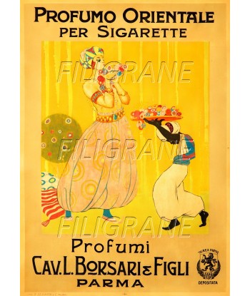 PUB CAV L BORSARI FIGLI PROFUMI Rmes-POSTER/REPRODUCTION d1 AFFICHE VINTAGE d'Europe débarque