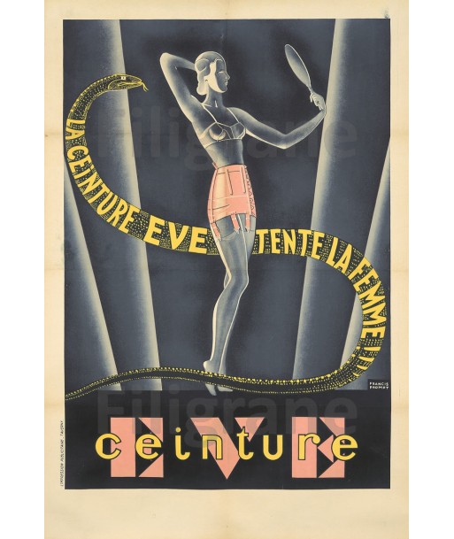 PUB CEINTURE EVE Rf34-POSTER/REPRODUCTION d1 AFFICHE VINTAGE de votre