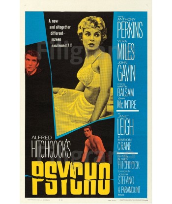 PSYCHO FILM Rqcm-POSTER/REPRODUCTION d1 AFFICHE VINTAGE français