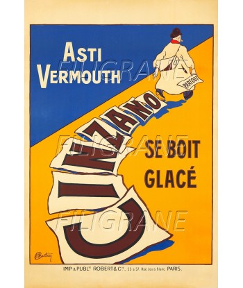 PUB CINZANO ASTI VERMOUTH Rnsp-POSTER/REPRODUCTION d1 AFFICHE VINTAGE des créatures d'habitude