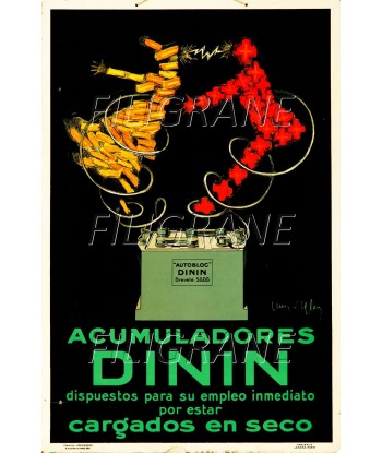 PUB DININ ACUMULADORES Rydu-POSTER/REPRODUCTION d1 AFFICHE VINTAGE 50% de réduction en Octobre 2024