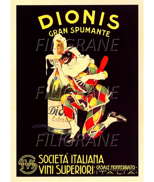 PUB DIONIS GRAN SPUMANTE Rbog-POSTER/REPRODUCTION d1 AFFICHE VINTAGE hantent personnes